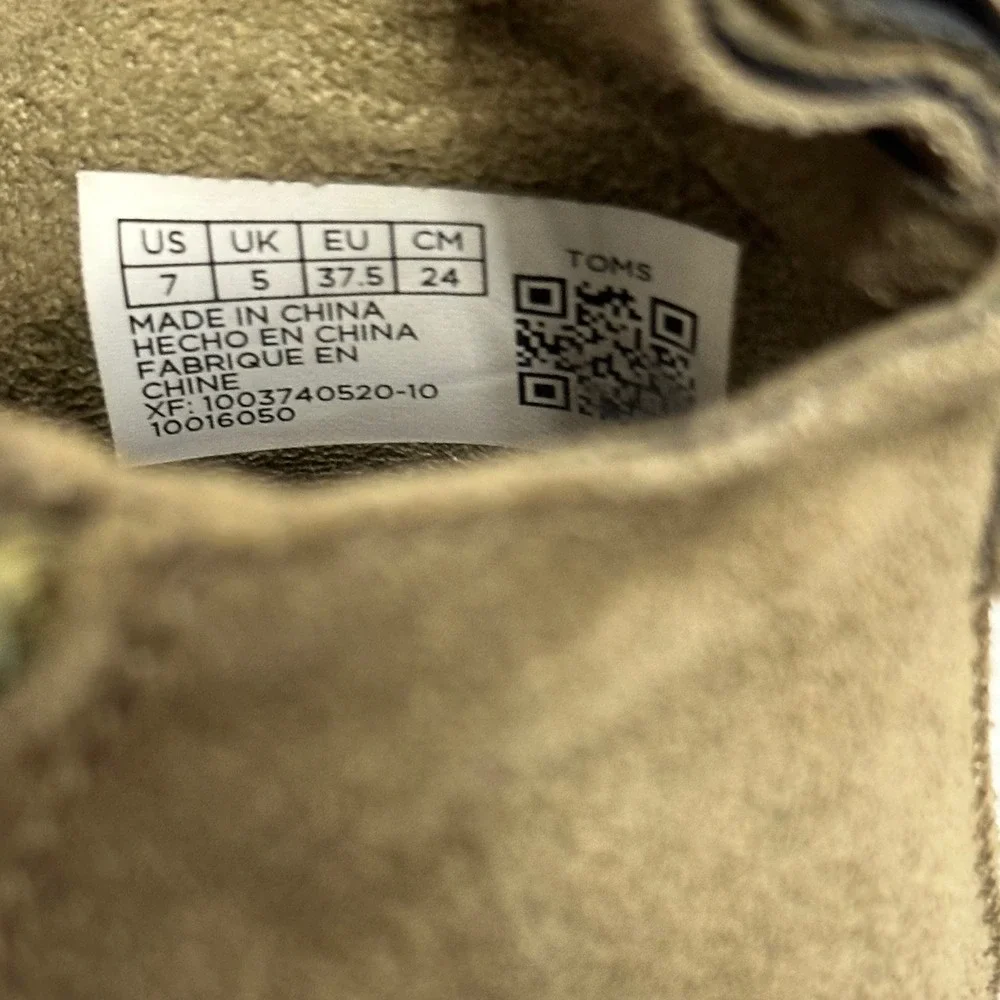 TOMS Reese Suede Ankle Booties Olive Green Women US Size‎ 7 Side Zip Boot